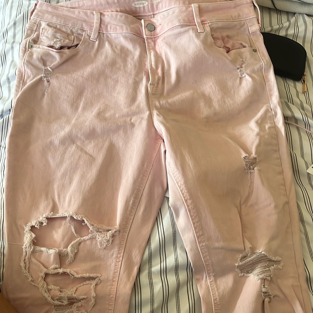 pink jeans